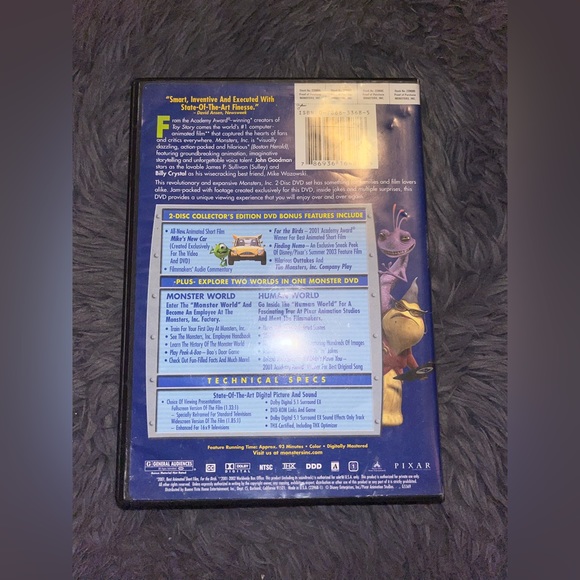 Monsters Inc. Two Disc Collectors Edition DVD - Picture 2 of 4